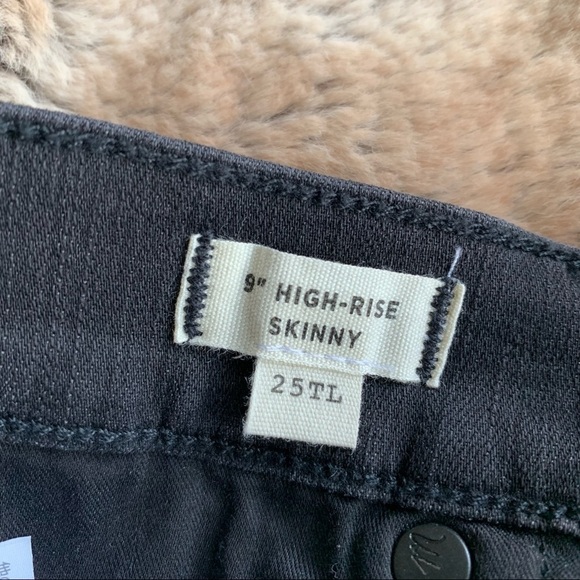 Madewell Taller 9" Mid-Rise Skinny Jeans Black Sea - Picture 5 of 12